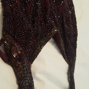 Super unique purple beaded dress